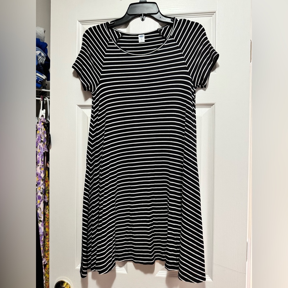 Black and White Striped Dress